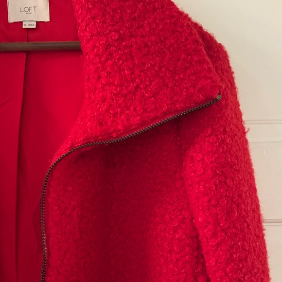 LOFT Women's Vibrant Red Teddy Jacket - Picture 3 of 4